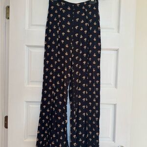 Billabong Black Floral Wide Leg Pants